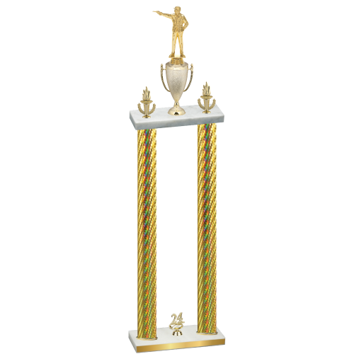 Double Gold Carbon Fiber Year Shooter Trophy