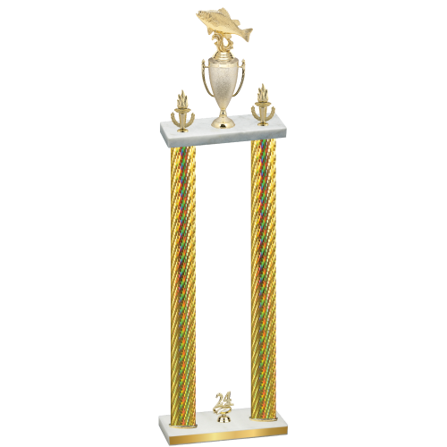 Double Gold Carbon Fiber Year Fishing Trophy