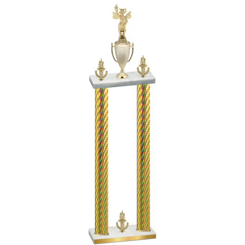 Double Gold Carbon Fiber Victory Academics Trophy