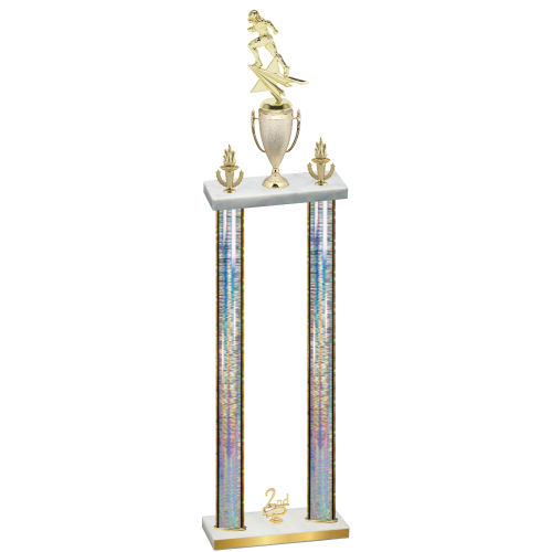 Double Silver Glacier Second Place Football Trophy