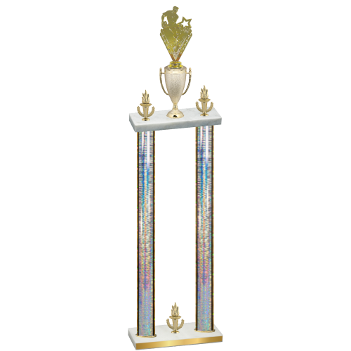 Double Silver Glacier Victory Rugby Trophy