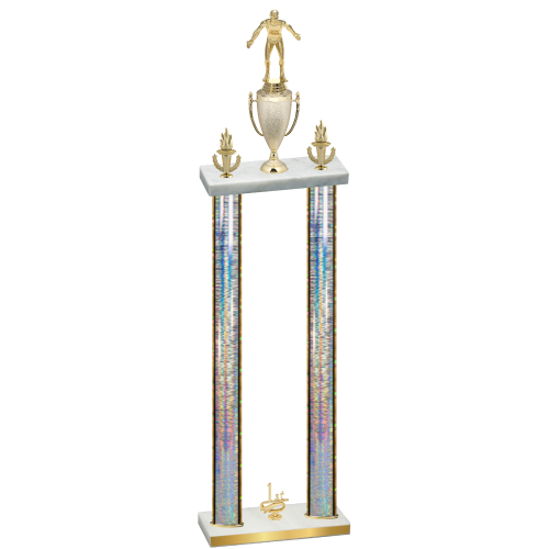 Double Silver Glacier First Place Wrestling Trophy