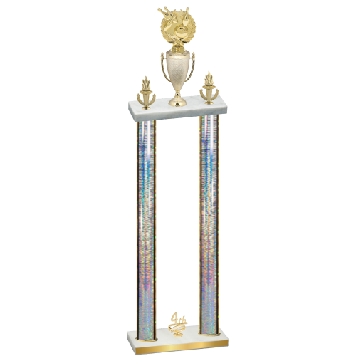 Double Silver Glacier Fourth Place Bowling Trophy