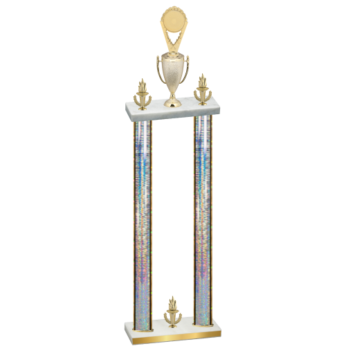 Double Silver Glacier Victory Insert Trophy