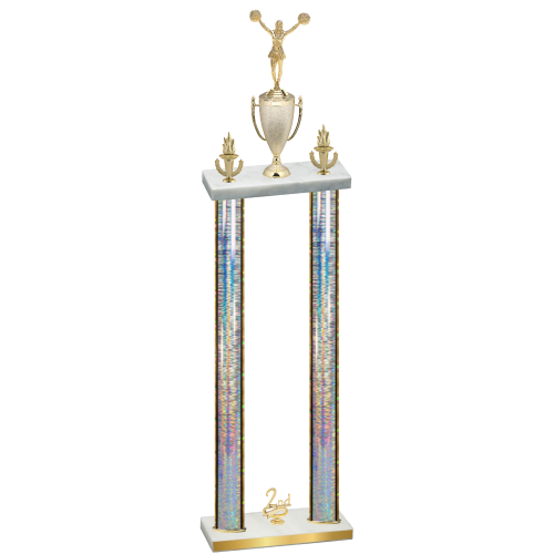 Double Silver Glacier Second Place Cheerleading Trophy