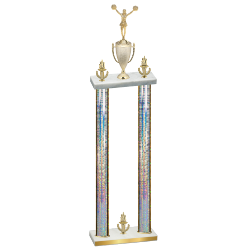 Double Silver Glacier Victory Cheerleading Trophy