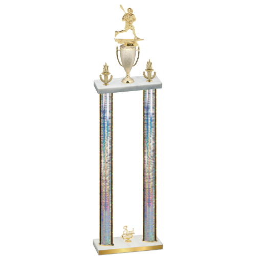 Double Silver Glacier Third Place Lacrosse Trophy