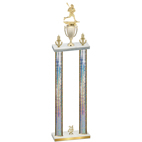 Double Silver Glacier Year Lacrosse Trophy