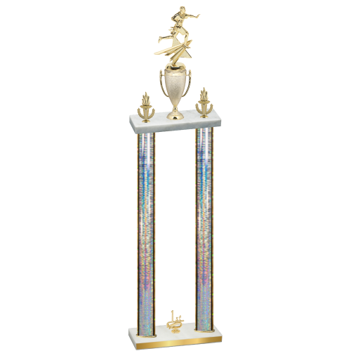 Double Silver Glacier First Place Flag Football Trophy