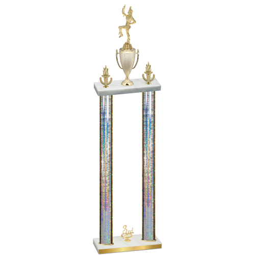 Double Silver Glacier Third Place Majorette Trophy