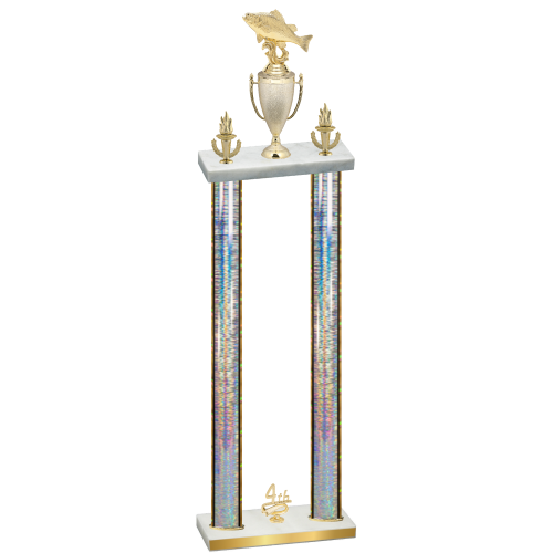 Double Silver Glacier Fourth Place Fishing Trophy