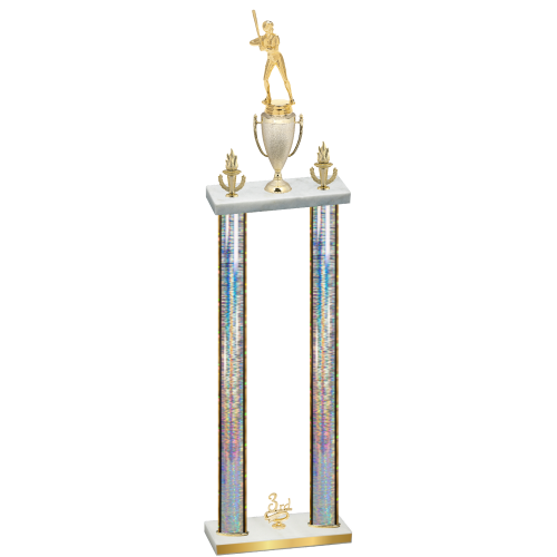 Double Silver Glacier Third Place Softball Trophy