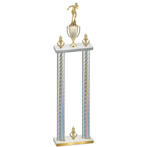 Double Silver Carbon Fiber Victory Swimming Trophy
