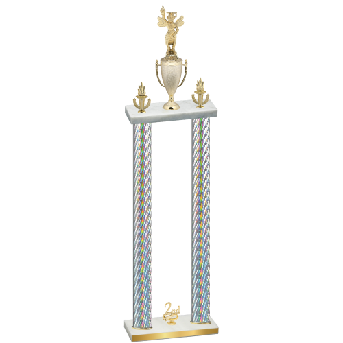 Double Silver Carbon Fiber Second Place Academics Trophy