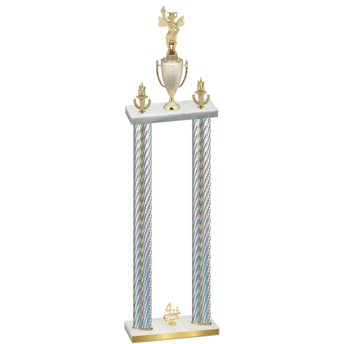 Double Silver Carbon Fiber Fourth Place Academics Trophy
