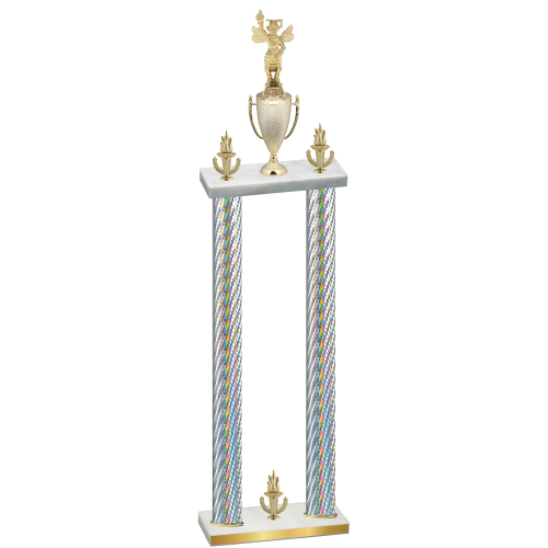 Double Silver Carbon Fiber Victory Academics Trophy