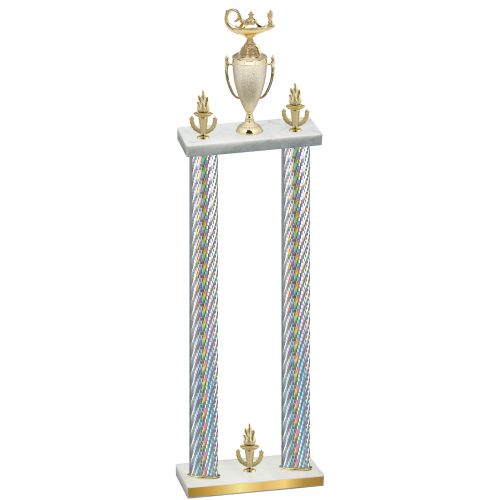 Double Silver Carbon Fiber Victory Academics Trophy