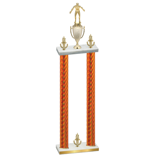Double Orange Carbon Fiber Victory Wrestling Trophy