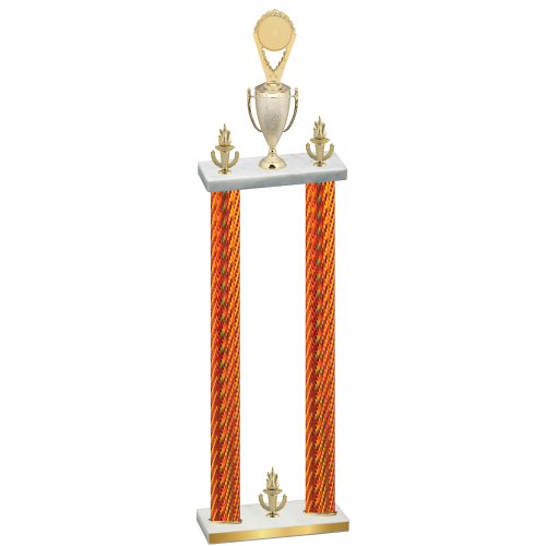 Double Orange Carbon Fiber Victory Insert Trophy