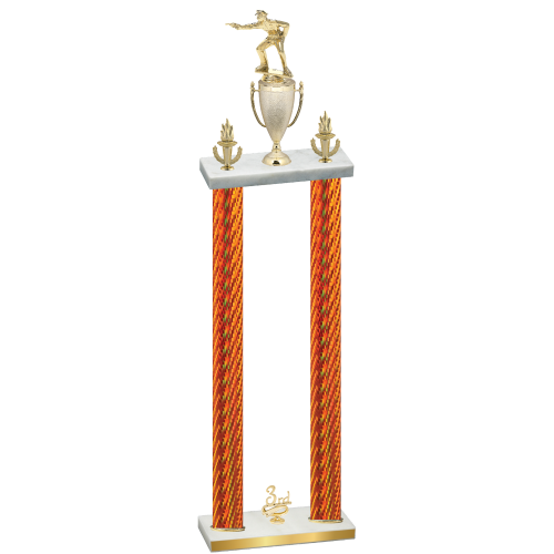 Double Orange Carbon Fiber Third Place Shooter Trophy