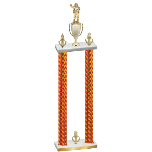 Double Orange Carbon Fiber Victory Holiday Trophy
