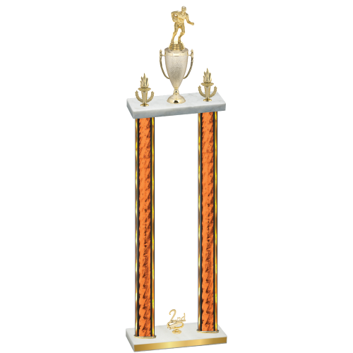 Double Orange Glacier Second Place Rugby Trophy