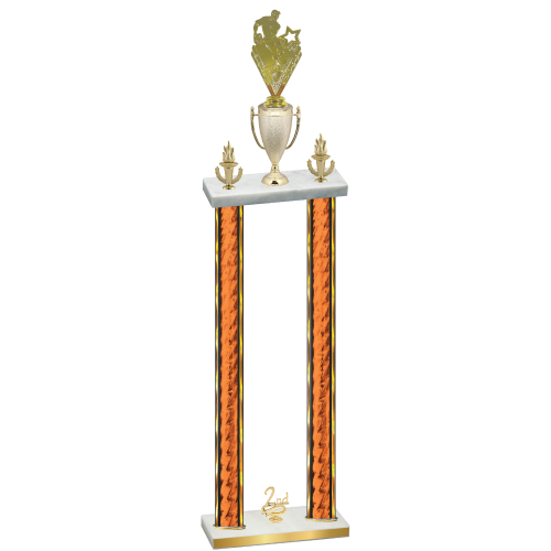 Double Orange Glacier Second Place Rugby Trophy