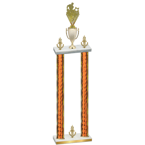 Double Orange Glacier Victory Rugby Trophy