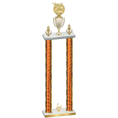 Double Orange Glacier Second Place Bowling Trophy