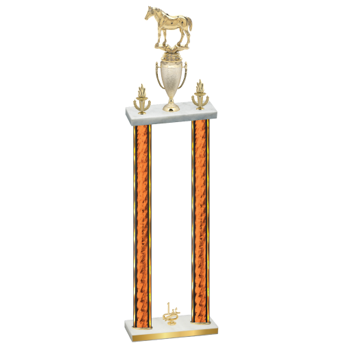 Double Orange Glacier First Place Horses Trophy