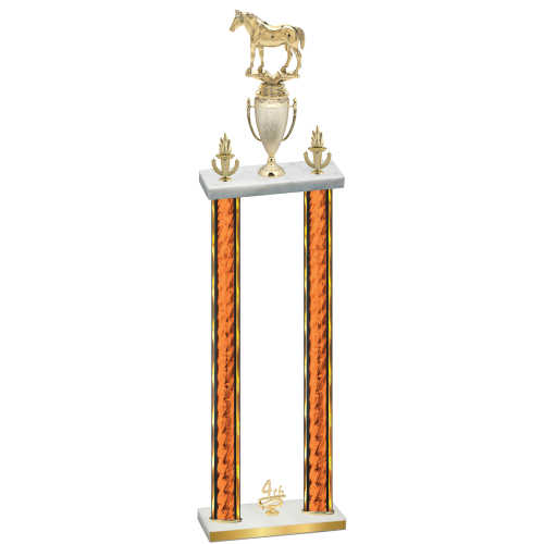 Double Orange Glacier Fourth Place Horses Trophy