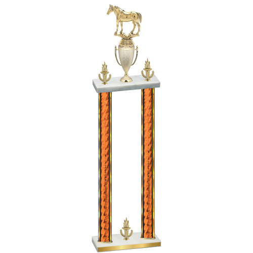 Double Orange Glacier Victory Horses Trophy