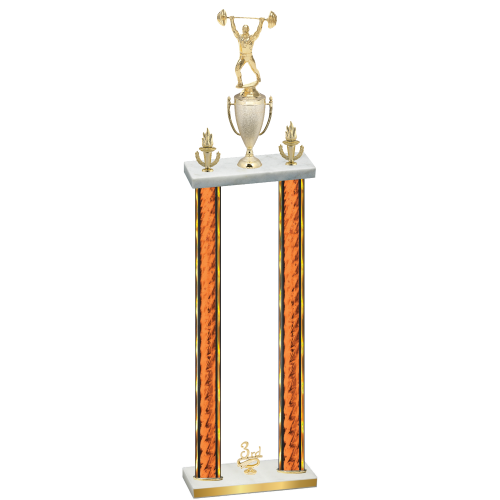 Double Orange Glacier Third Place Weights Trophy
