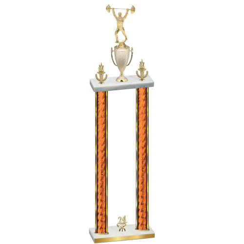 Double Orange Glacier Year Weights Trophy