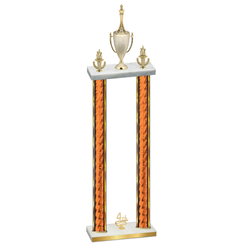 Double Orange Glacier Fourth Place Chess Trophy