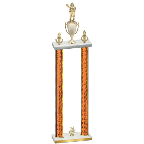 Double Orange Glacier Year Holiday Trophy