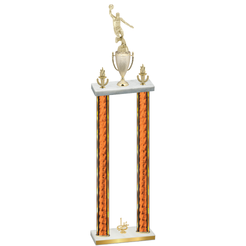 Double Orange Glacier First Place Basketball Trophy