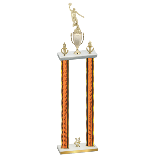 Double Orange Glacier Year Basketball Trophy
