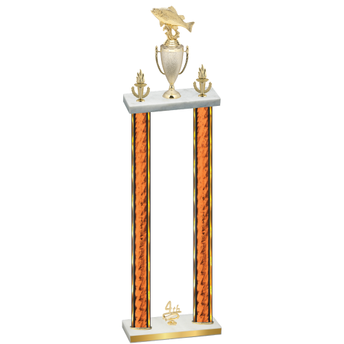Double Orange Glacier Fourth Place Fishing Trophy
