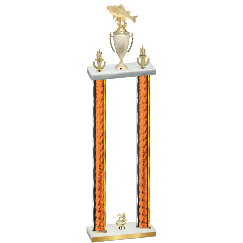 Double Orange Glacier Year Fishing Trophy
