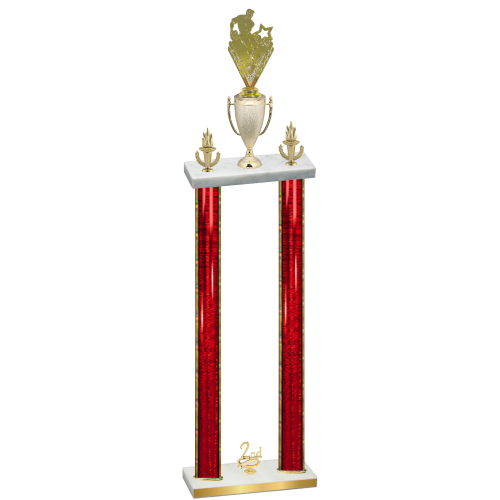 Double Red Glacier Second Place Rugby Trophy