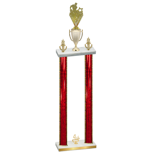 Double Red Glacier Fourth Place Rugby Trophy