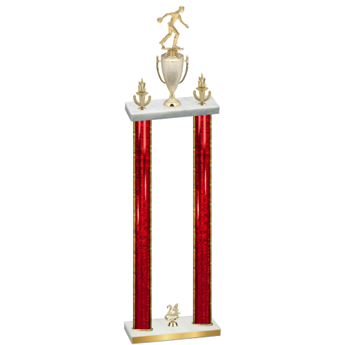 Double Red Glacier Year Bowling Trophy