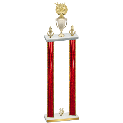 Double Red Glacier Year Bowling Trophy