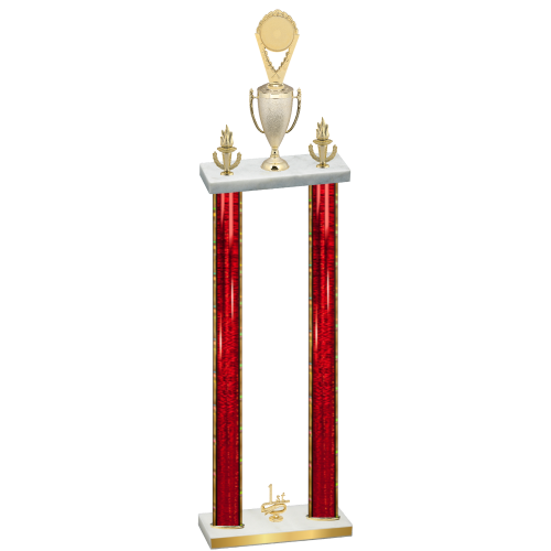 Double Red Glacier First Place Insert Trophy