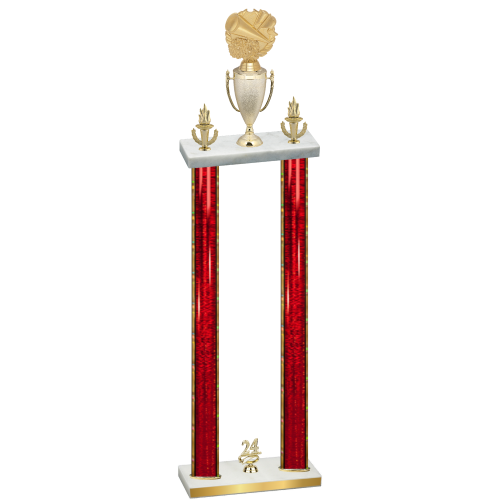 Double Red Glacier Year Cheerleading Trophy