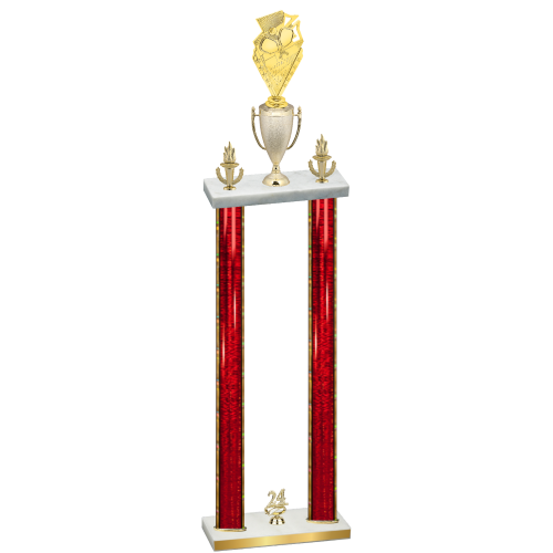 Double Red Glacier Year Pickleball Trophy