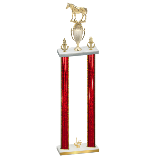 Double Red Glacier First Place Horses Trophy