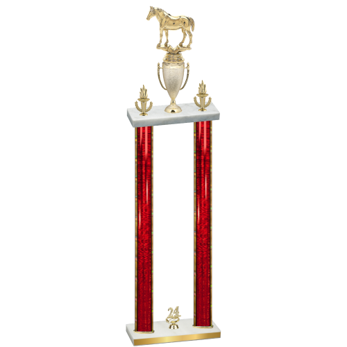 Double Red Glacier Year Horses Trophy