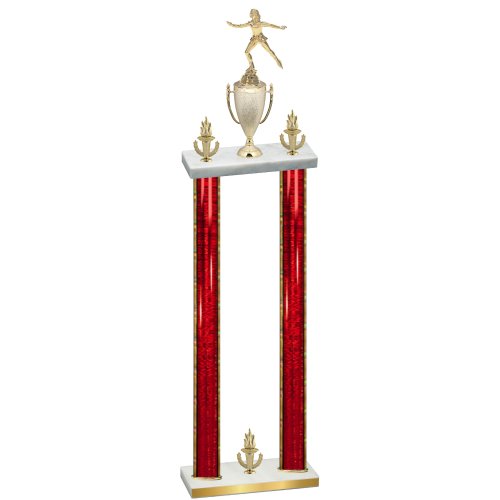Double Red Glacier Victory Skater Trophy